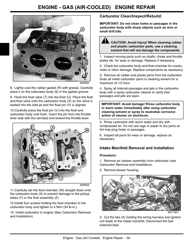 JOHN DEERE X465, X475, X485, X575 AND X585 TRACTOR TECHNICAL MANUAL TM2023