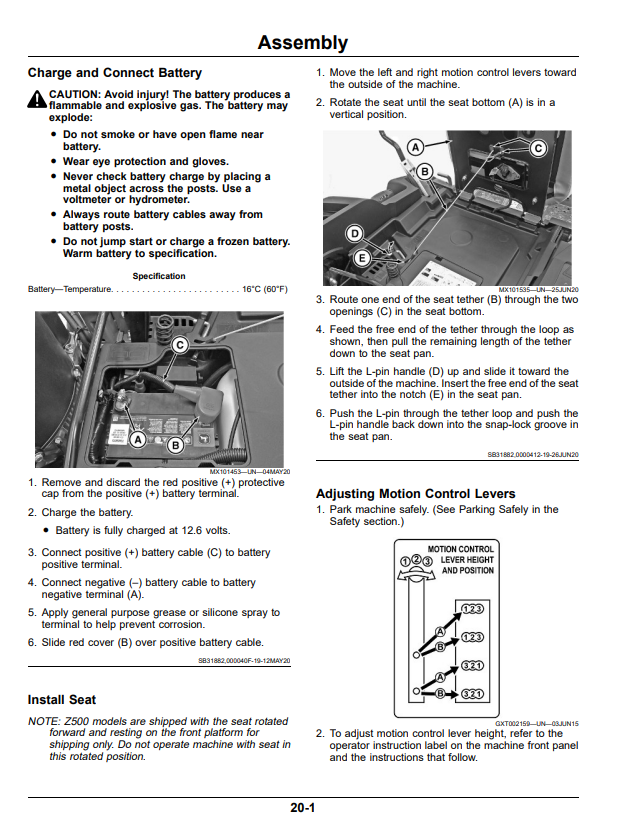 JOHN DEERE RESIDENTIAL ZERO TURN MOWER Z500 SERIES ZTRAK Z515E, Z530M, AND Z545R OPERATOR MANUAL OMUC44854
