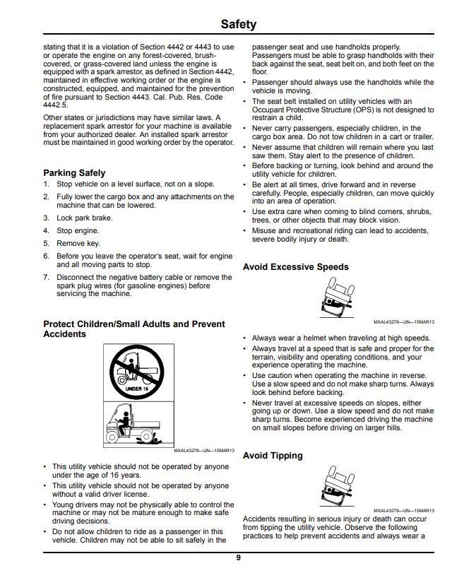 JOHN DEERE GATOR™ UTILITY VEHICLE XUV550 OPERATOR MANUAL OMM171249