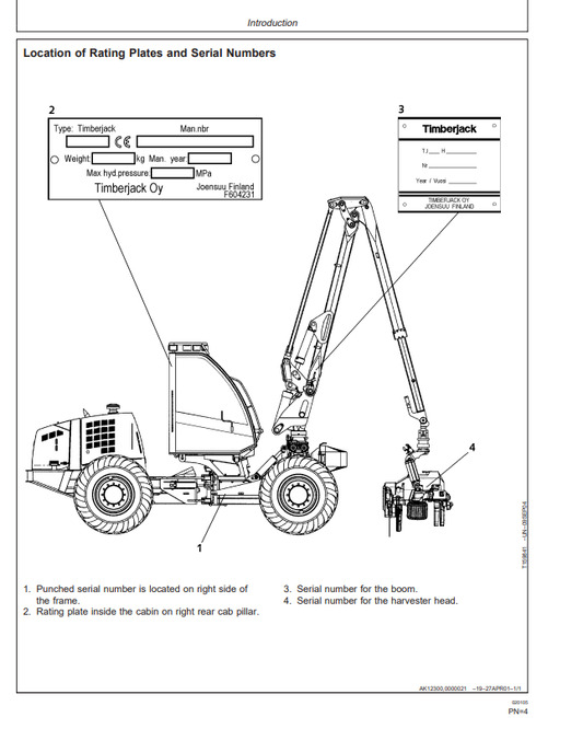 JOHN DEERE 770D HARVESTER OPERATOR MANUAL OMF067023