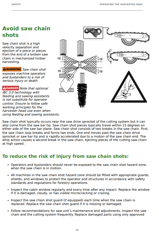 JOHN DEERE H225E HARVESTER HEAD OPERATOR INSTRUCTION MANUAL F730752