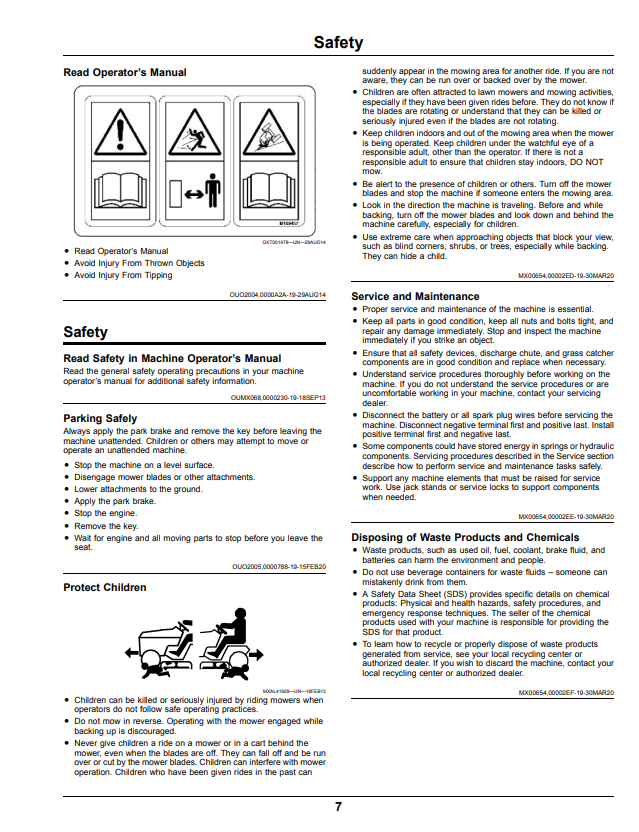 JOHN DEERE Z515E, Z530M, Z530R AND Z545R ZTRAK™ REAR MATERIAL COLLECTION SYSTEM FOR ZTRAK™ MOWER OPERATOR MANUAL OMUC26357