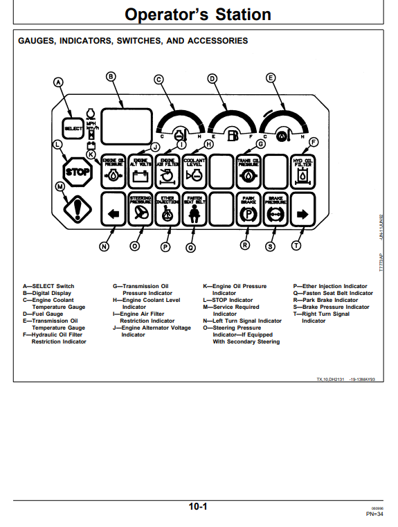 JOHN DEERE 544G, 544G LL, & 544G TC, 624G, 644G LOADER OPERATOR MANUAL OMT154907L4