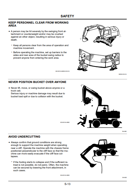 HITACHI ZAXIS 130W, 160W, 180W, 210W WHEELED EXCAVATOR OPERATOR MANUAL EMCBB31