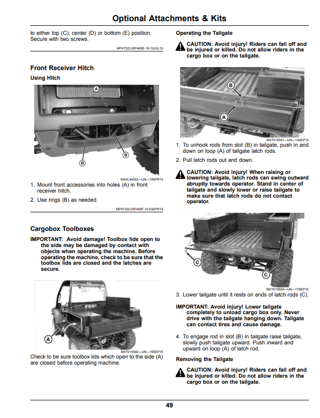 JOHN DEERE XUV825M S4 GATOR™ UTILITY VEHICLES OPERATOR MANUAL OMUC23892