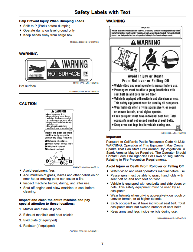 JOHN DEERE XUV825M S4 CALIFORNIA EDITION GATOR™ UTILITY VEHICLES OPERATOR MANUAL OMUC26684