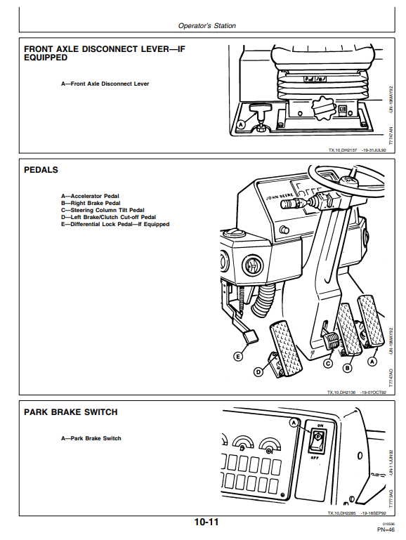 JOHN DEERE 544G, 544G LL, AND 544G TC, 624G, 644G LOADER OPERATOR MANUAL OMT158711
