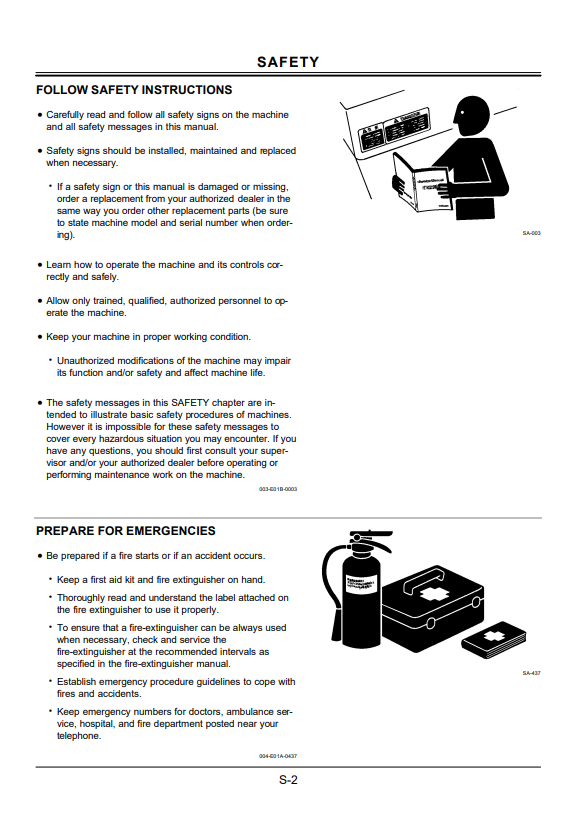 HITACHI ZAXIS 130W, 160W, 180W, 210W EXCAVATOR OPERATOR MANUAL EMCBBEN21