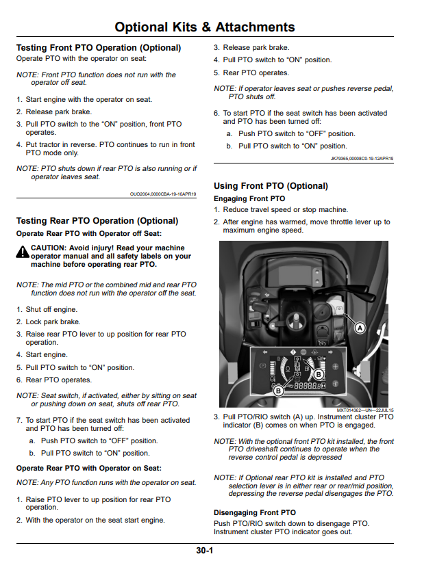 JOHN DEERE X750, X754, AND X758 LAWN AND GARDEN TRACTOR X700 SERIES DIESEL OPERATOR MANUAL OMUC47015