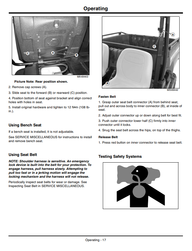 JOHN DEERE GATOR™ UTILITY VEHICLE XUV550 OPERATOR MANUAL OMM164559