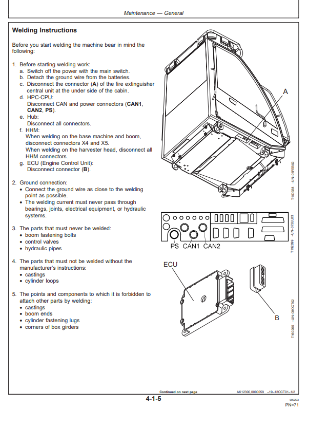 JOHN DEERE 770D HARVESTER OPERATOR MANUAL OMF064376