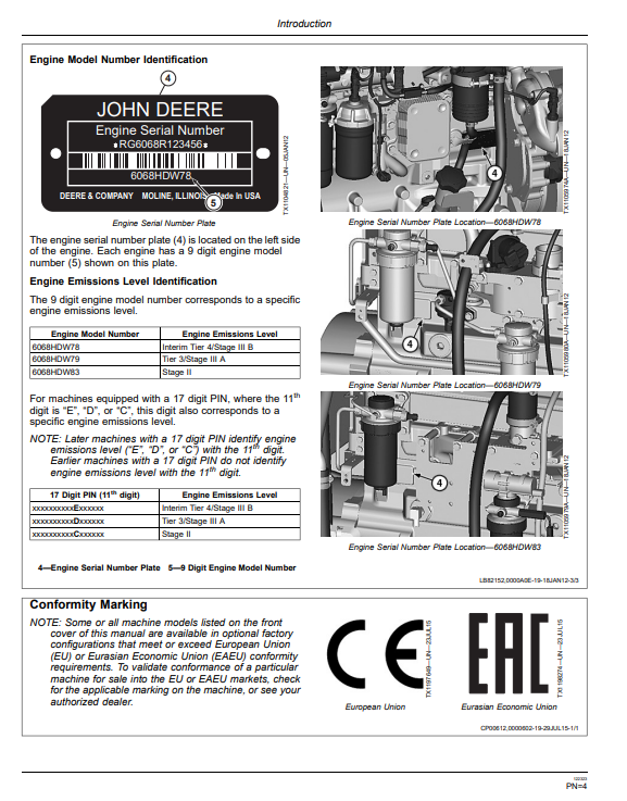 JOHN DEERE 624K 4WD LOADER OPERATOR MANUAL OMT275697