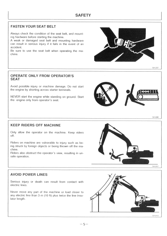 HITACHI EX60-3 EXCAVATOR OPERATOR MANUAL EM10S12