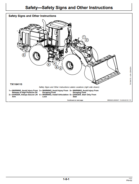 JOHN DEERE 744K SERIES II 4WD LOADER OPERATOR MANUAL OMT353084X19