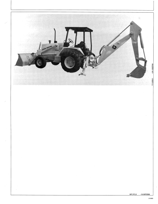 JOHN DEERE 210C/310C BACKHOE LOADER AND 210C LANDSCAPE LOADER OPERATOR MANUAL OMT132953