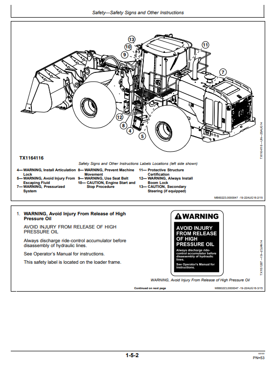 JOHN DEERE 744K SERIES II 4WD LOADER OPERATOR MANUAL OMT353084X19