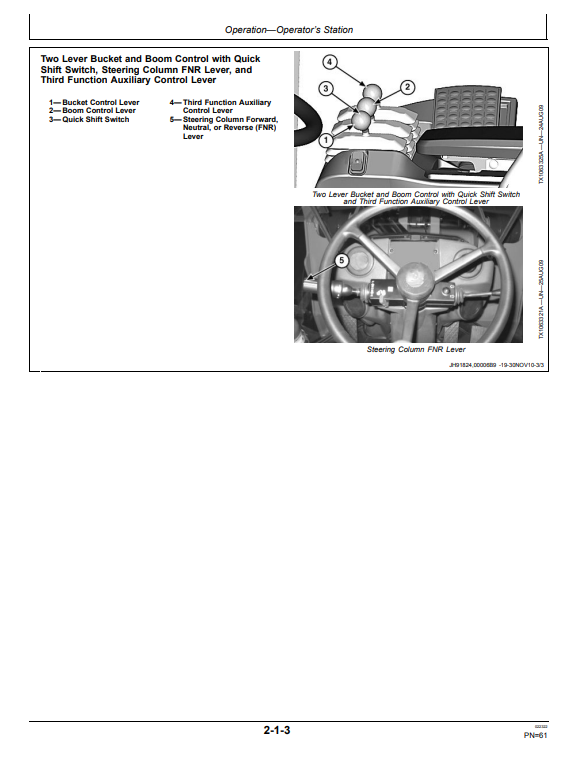 JOHN DEERE 744K SERIES II 4WD LOADER OPERATOR MANUAL OMT353084X19