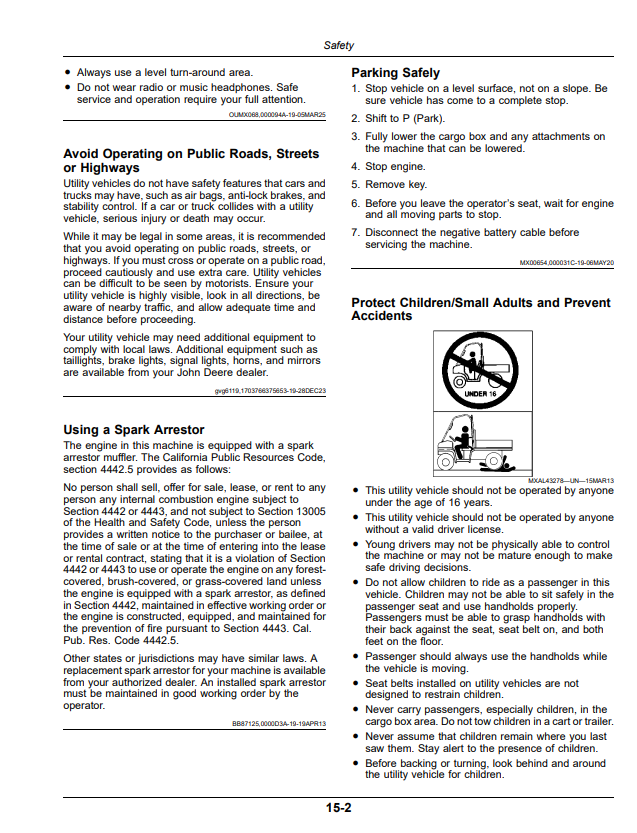 JOHN DEERE XUV825M S4 GATOR™ UTILITY VEHICLES OPERATOR MANUAL OMUC39565