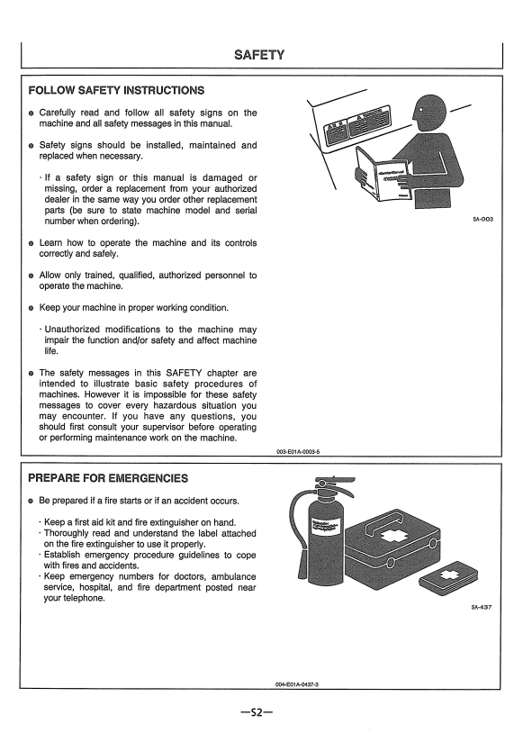 HITACHI EX220-5, EX220LC-5, EX230H-5, EX230LCH-5 EXCAVATOR OPERATOR MANUAL EM15S11
