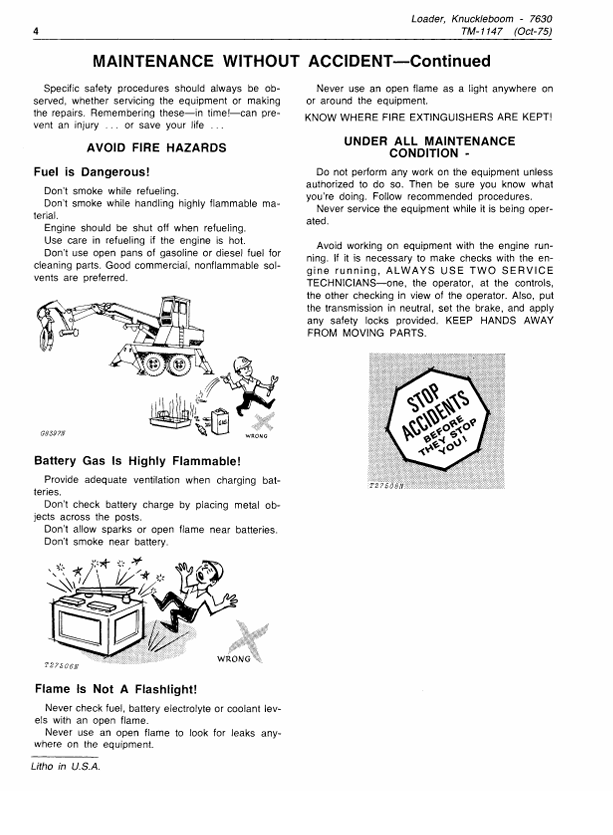 JOHN DEERE 7630 KNUCKLEBOOM LOADER TECHNICAL MANUAL TM1147