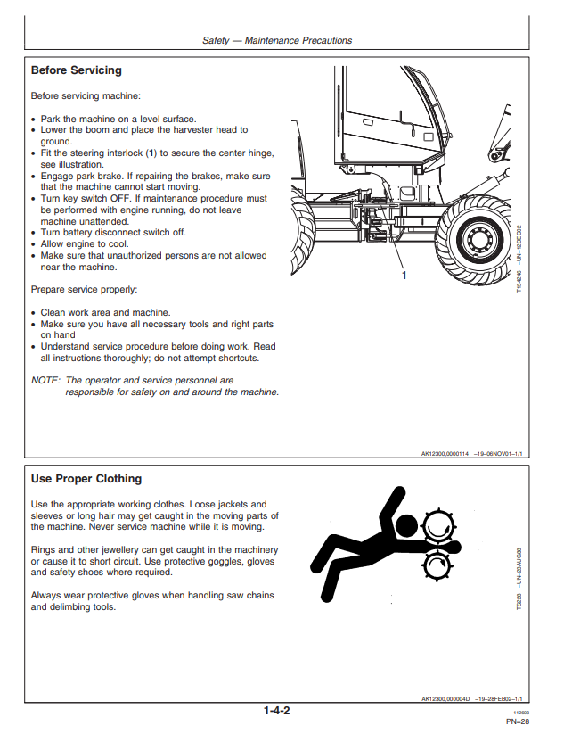 JOHN DEERE 1270D HARVESTER OPERATOR MANUAL OMF064626