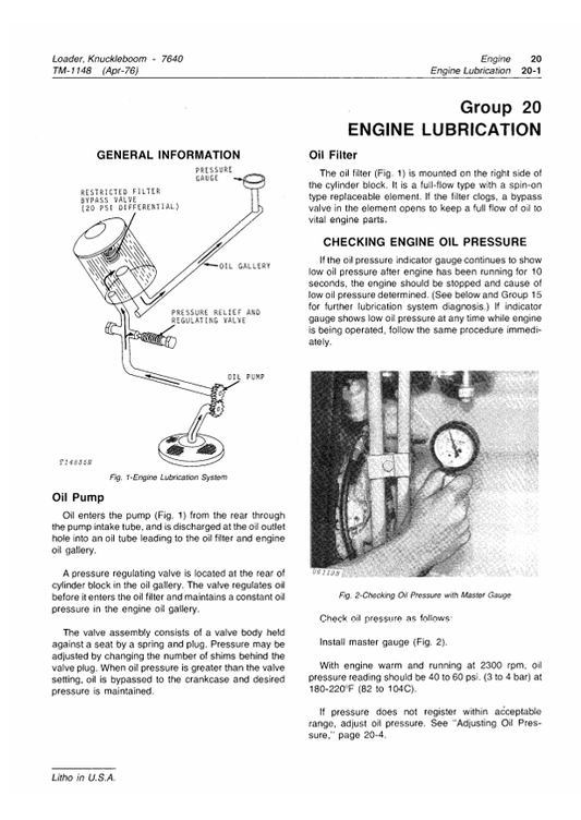 JOHN DEERE 7640 KNUCKLEBOOM LOADER TECHNICAL MANUAL TM1148