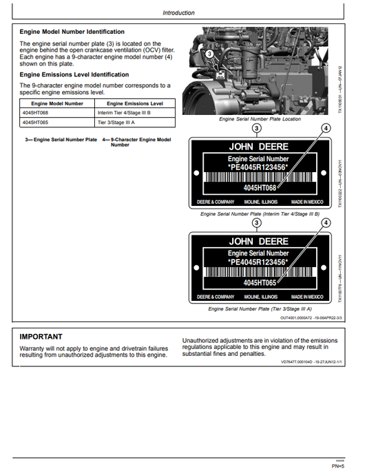 JOHN DEERE 160GLC AND 180GLC EXCAVATOR OPERATOR MANUAL OMT306200