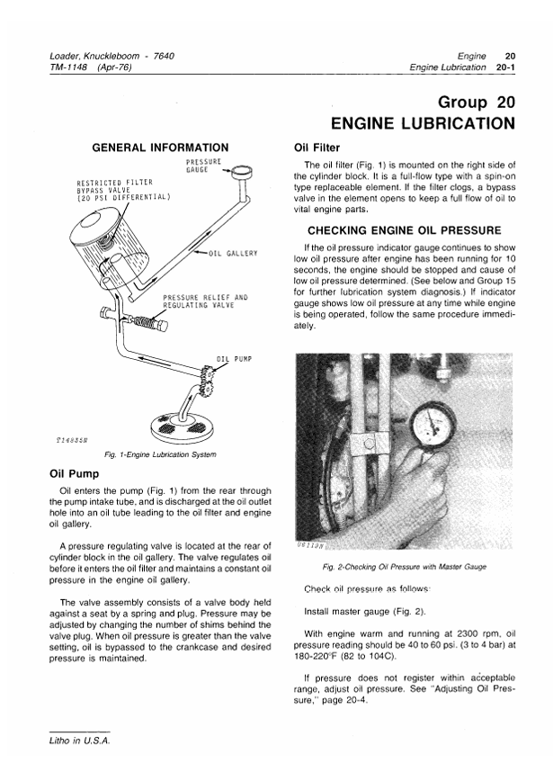 JOHN DEERE 7640 KNUCKLEBOOM LOADER TECHNICAL MANUAL TM1148