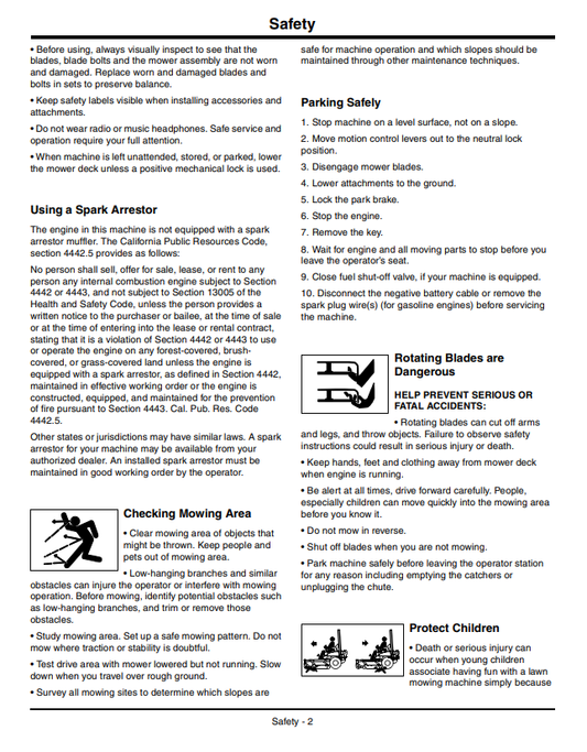 JOHN DEERE Z910A, Z920A, Z925A, Z925A EFI, Z930A, Z950A, Z960A, Z970A ZTRAK™ PRO SERIES OPERATOR MANUAL OMTCU30355