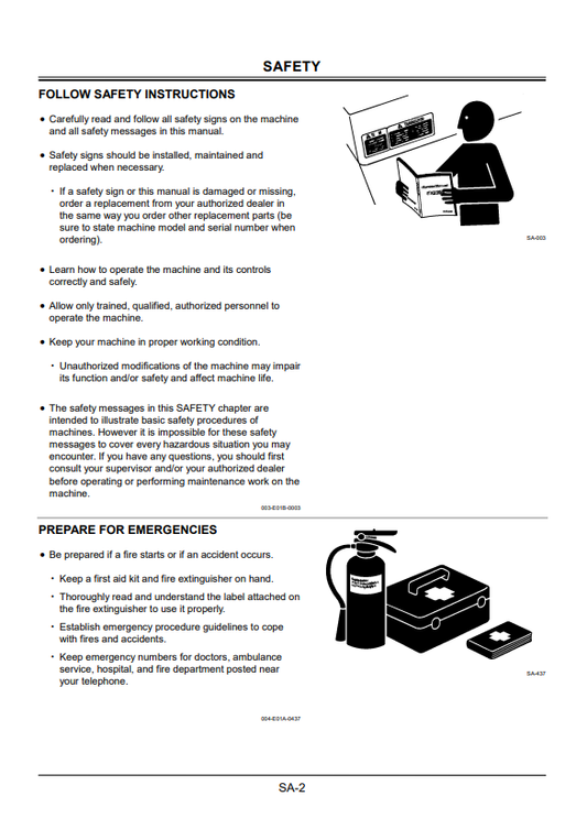 HITACHI EX220-5, EX220LC-5, EX230H-5, EX230LCH-5 EXCAVATOR OPERATOR MANUAL EM15S21