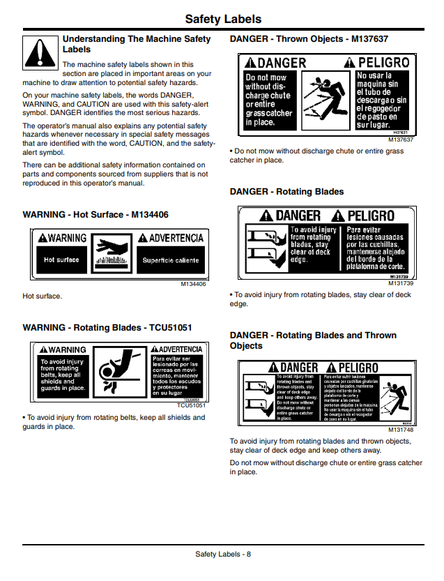 JOHN DEERE Z910A, Z920A, Z925A, Z925A EFI, Z930A, Z950A, Z960A, Z970A ZTRAK™ PRO SERIES OPERATOR MANUAL OMTCU30355