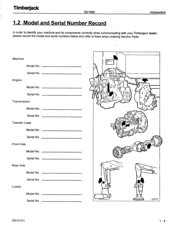 JOHN DEERE TIMBERJACK 610 FORWARDER OPERATOR MANUAL F293658