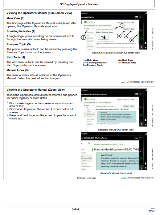 JOHN DEERE 450 P, 550 P, 650 P, 700 P, 750 P, 850 P, 850 X CRAWLER DOZER OPERATOR MANUAL OMT501183X019