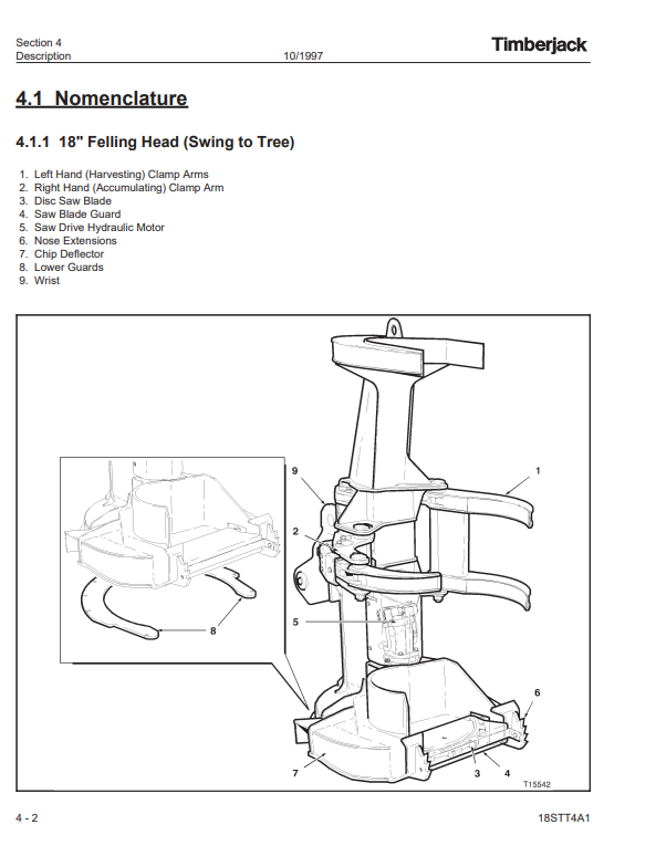 JOHN DEERE 18 STT DISC SAW FELLING HEAD OPERATOR MANUAL OMF286567