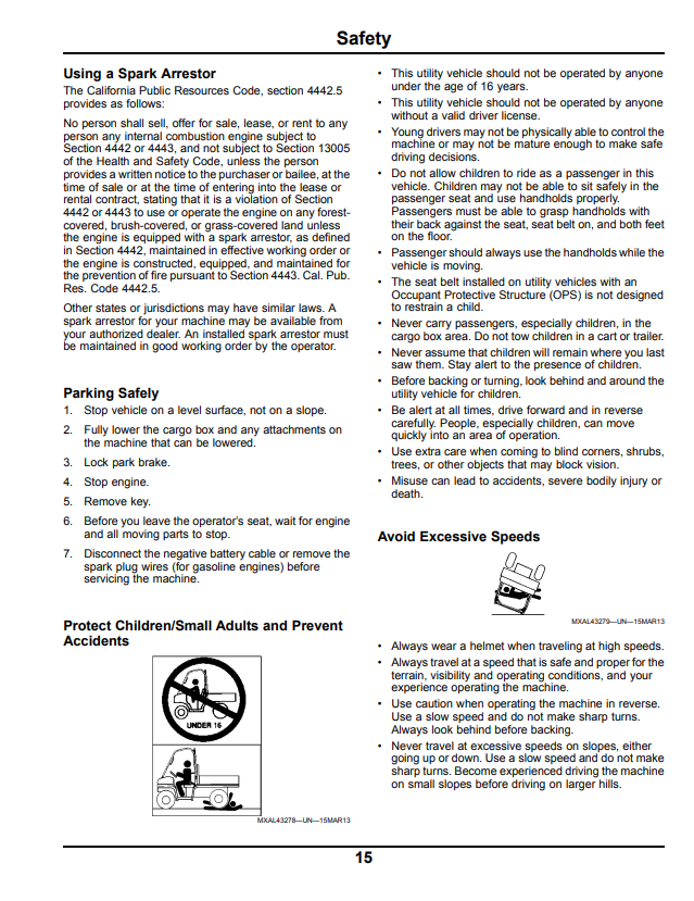 JOHN DEERE XUV 855D S4 GATOR™ UTILITY VEHICLE OPERATOR MANUAL OMM173982