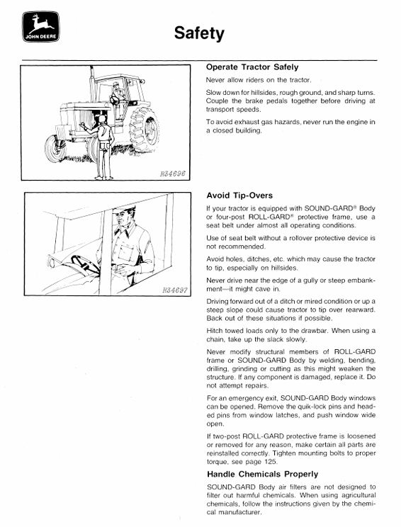 JOHN DEERE 4040, 4240 TRACTOR OPERATOR MANUAL OMR65460