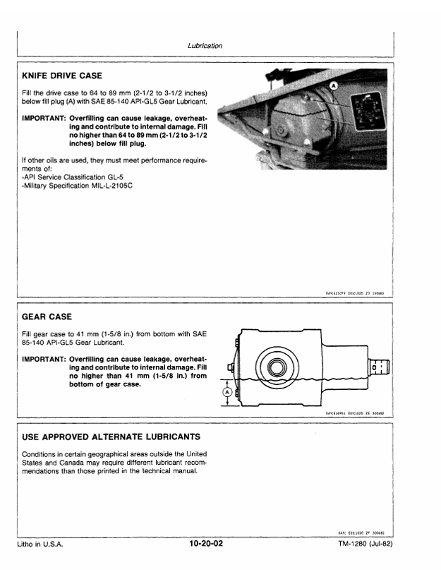 JOHN DEERE 135 DRAPER PLATFORM TECHNICAL MANUAL TM1280