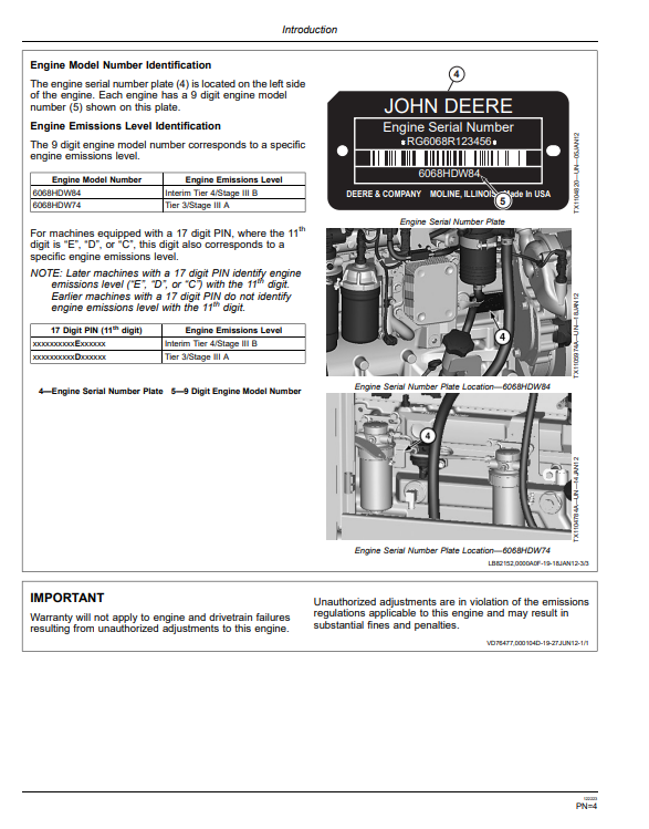 JOHN DEERE 544K 4WD LOADER OPERATOR MANUAL OMT260582