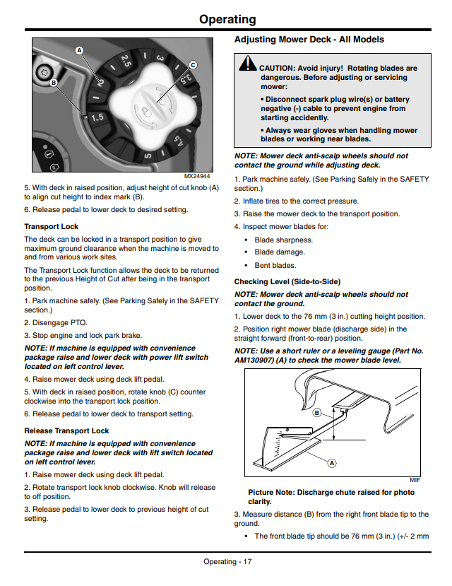 JOHN DEERE Z910A, Z920A, Z925A, Z925A EFI, Z930A, Z950A, Z960A, Z970A ZTRAK™ PRO SERIES OPERATOR MANUAL OMTCU30355