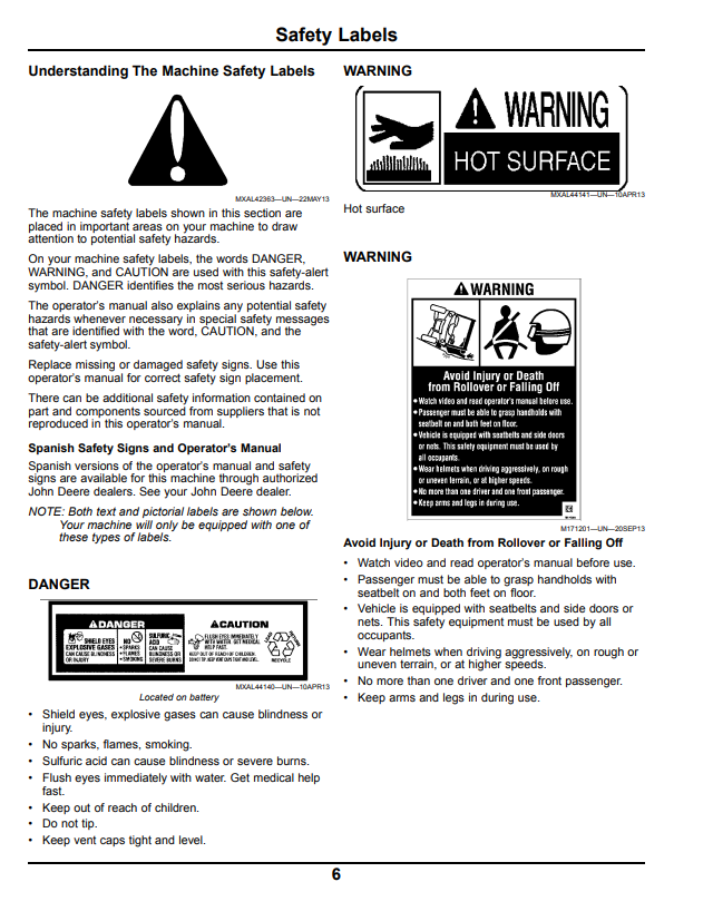 JOHN DEERE GATOR™ UTILITY VEHICLE XUV 825I S4 OPERATOR MANUAL OMM171400