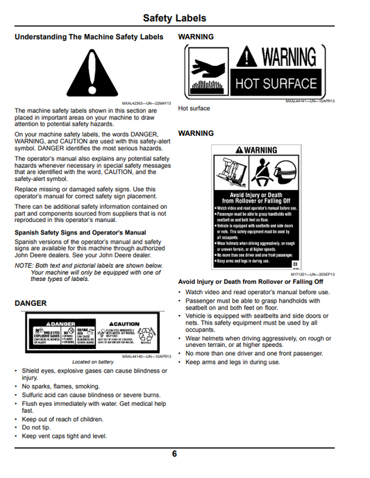 JOHN DEERE GATOR™ UTILITY VEHICLE XUV 825I S4 OPERATOR MANUAL OMM171400