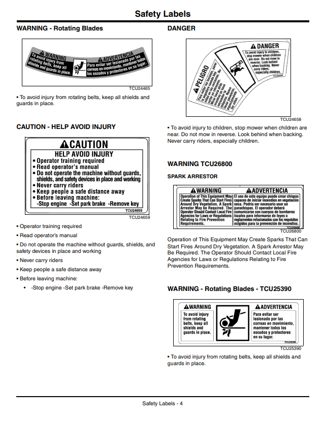 JOHN DEERE Z910A, Z920A, Z925A, Z925A EFI, Z930A, Z950A, Z960A, Z970A ZTRAK™ PRO SERIES OPERATOR MANUAL OMTCU30418