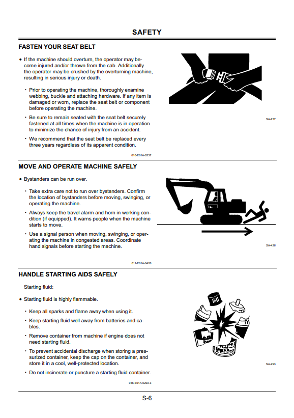 HITACHI ZAXIS 330, 330LC, 350H, 350LCH, 370MTH EXCAVATOR OPERATOR MANUAL EM1HH11