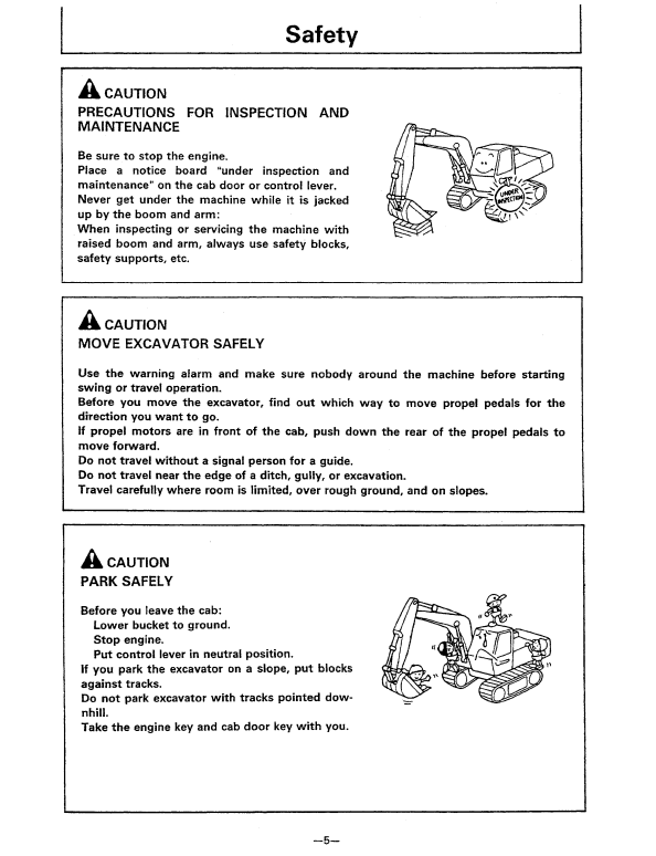 HITACHI EX400, EX400LC, EX400H, EX400LCH HYDRAULIC EXCAVATOR OPERATOR MANUAL EM16475