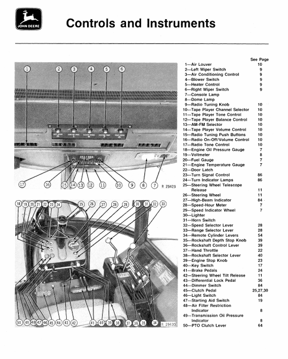 JOHN DEERE 4040, 4240 TRACTOR OPERATOR MANUAL OMR65460
