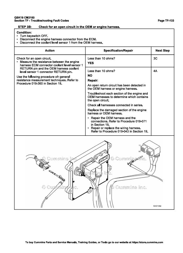 JOHN DEERE CUMMIN ENGINE QSK19 CM2150 4022094-VOL1 REPAIR MANUAL