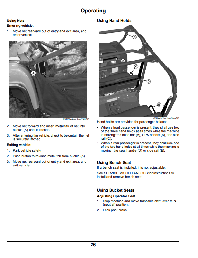 JOHN DEERE XUV 855D S4 GATOR™ UTILITY VEHICLE OPERATOR MANUAL OMM173982