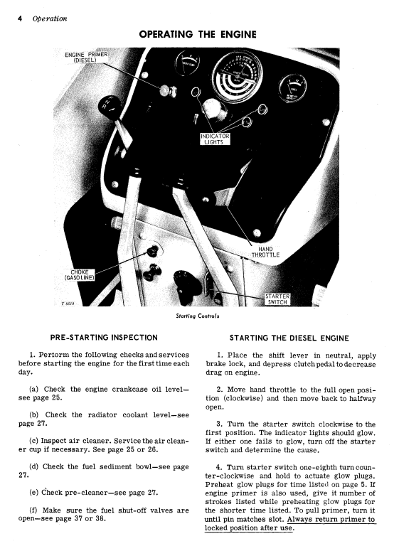 JOHN DEERE 1010 CRAWLER LOADER OPERATOR MANUAL OMT19259