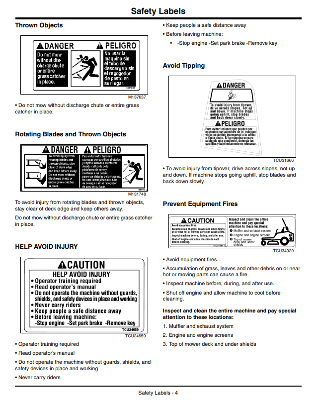 JOHN DEERE Z900B, Z900M, Z900R ZTRAK™ SERIES OPERATOR MANUAL OMTCU35848