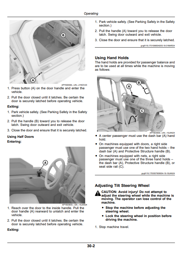 JOHN DEERE XUV 845E, XUV 845M, XUV 845R GATOR™ UTILITY VEHICLES OPERATOR MANUAL OMUC36615